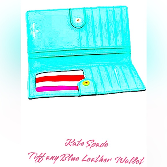 Nwot Kate Spade T & Co. Color Large Wallet. Snap closure, zipper pocket  on back - Picture 1 of 12